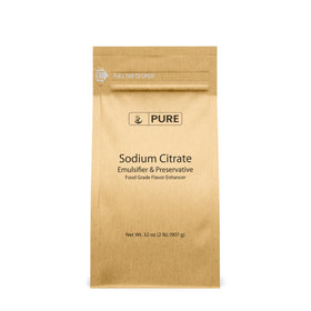 Pure Original Ingredients sodium citrate bottle showcases versatile flavor and texture enhancement for home recipes.