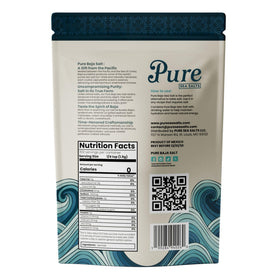Pure Sea Salts Baja Salt hand-harvested from Baja waters.