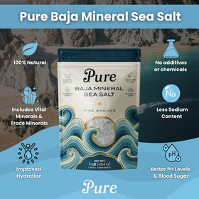 Pure Sea Salts mineral-rich Baja salt, adds depth to soups and sautés.