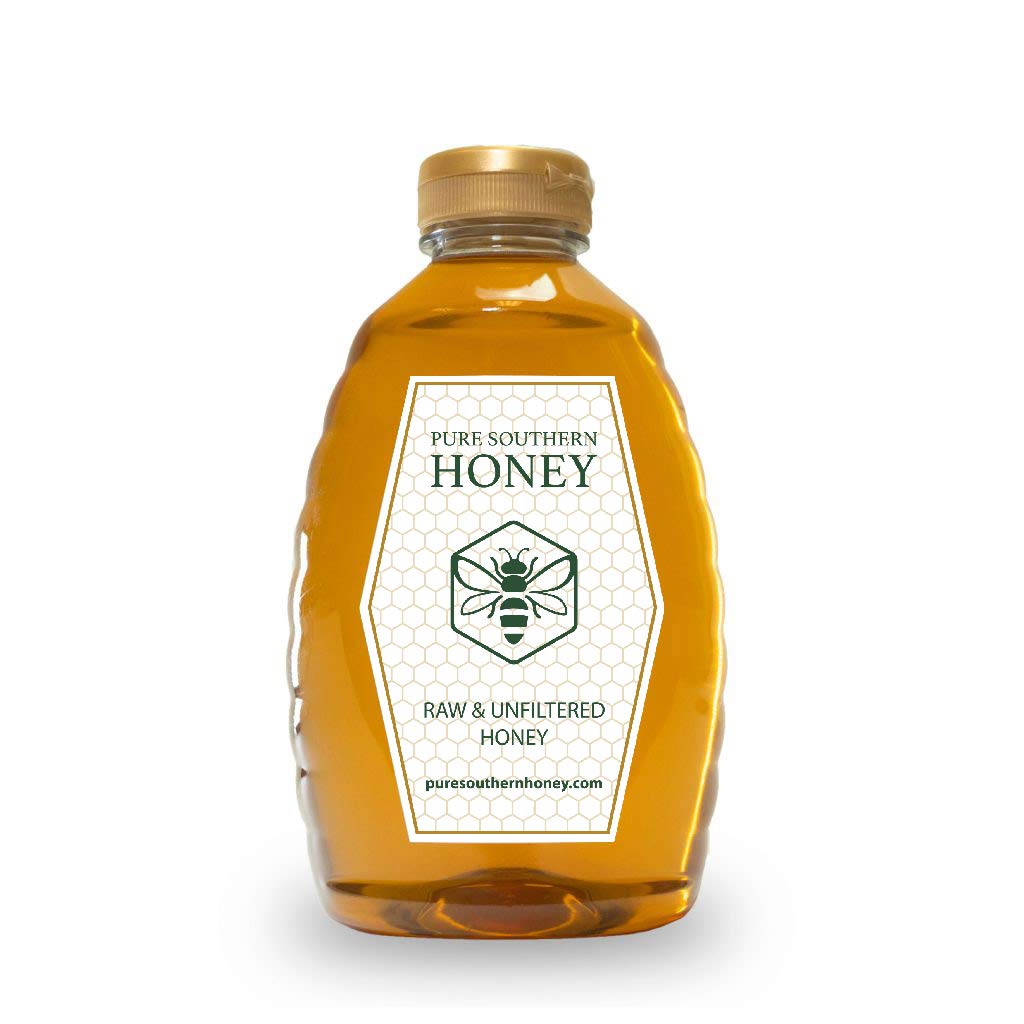 Pure Southern Honey 2 lb bottle raw honey from Georgia blossoms for natural sweetness.