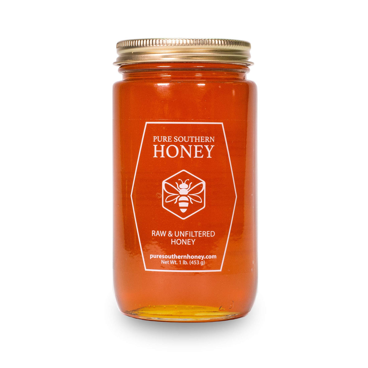 Pure Southern Honey bottle pour showing raw sweetness for tea and toast