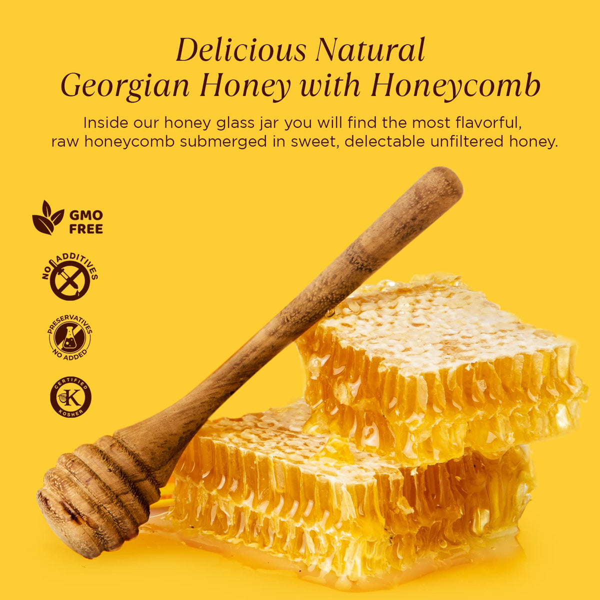Pure Southern Honey pouring drizzle over toast for simple, natural sweetness