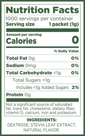 Pure Via stevia packets dissolving in hot coffee and cold beverages.