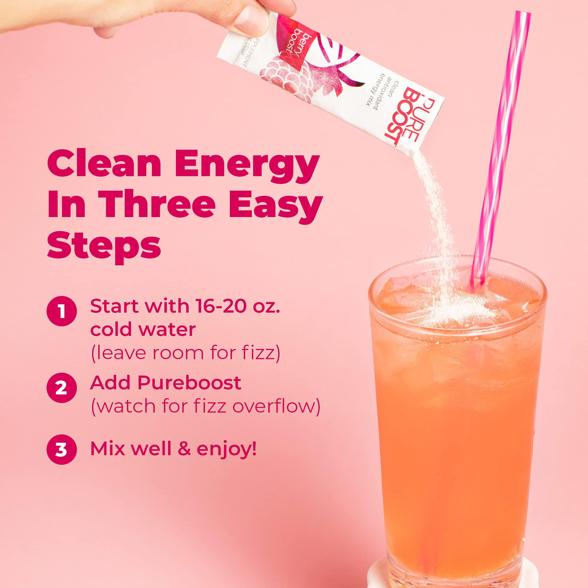 Pureboost Berry Boost ingredients featuring turmeric and ginger