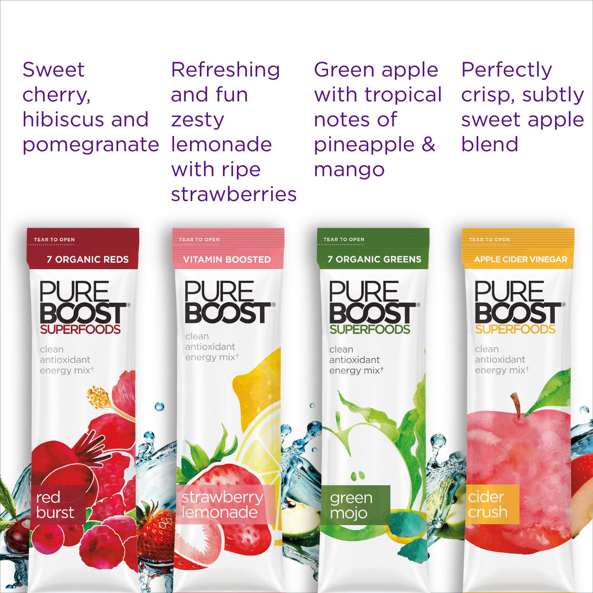 Pureboost bottle close-up highlighting caffeine and B12 for steady energy.
