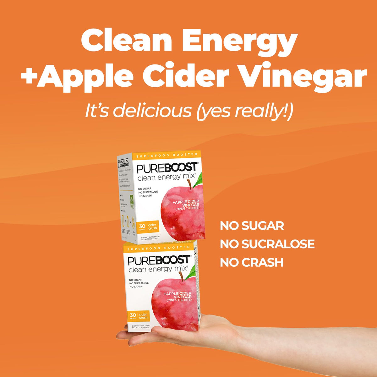 Open a packet to release ACV energy blend with The Mother notes.