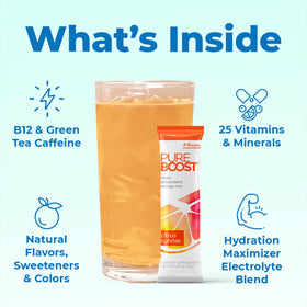 Pureboost electrolytes support hydration during workouts and daily activities.