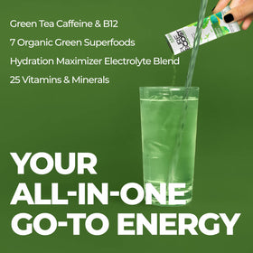 Pureboost Green Mojo ingredients like spirulina and kale powering your day with greens