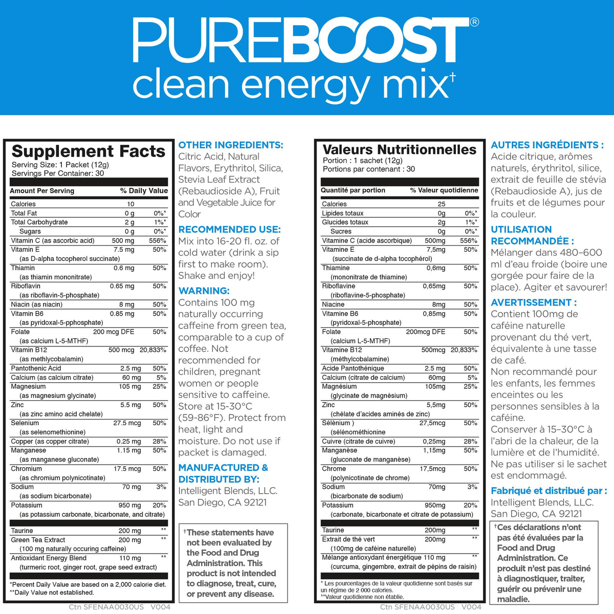 Pureboost powder quickly dissolves in water for a refreshing drink.