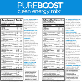 Pureboost powder quickly dissolves in water for a refreshing drink.
