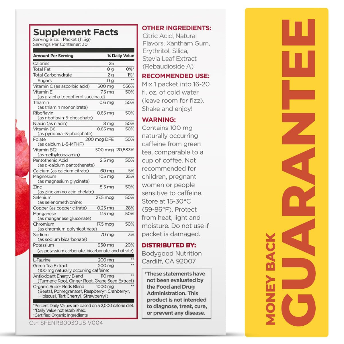 Seven organic red superfoods in Pureboost Red Burst blend for daily vitality