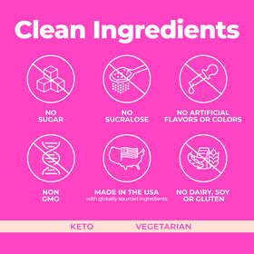 Sugar-free, non-GMO mix with no artificial flavors for healthier energizing