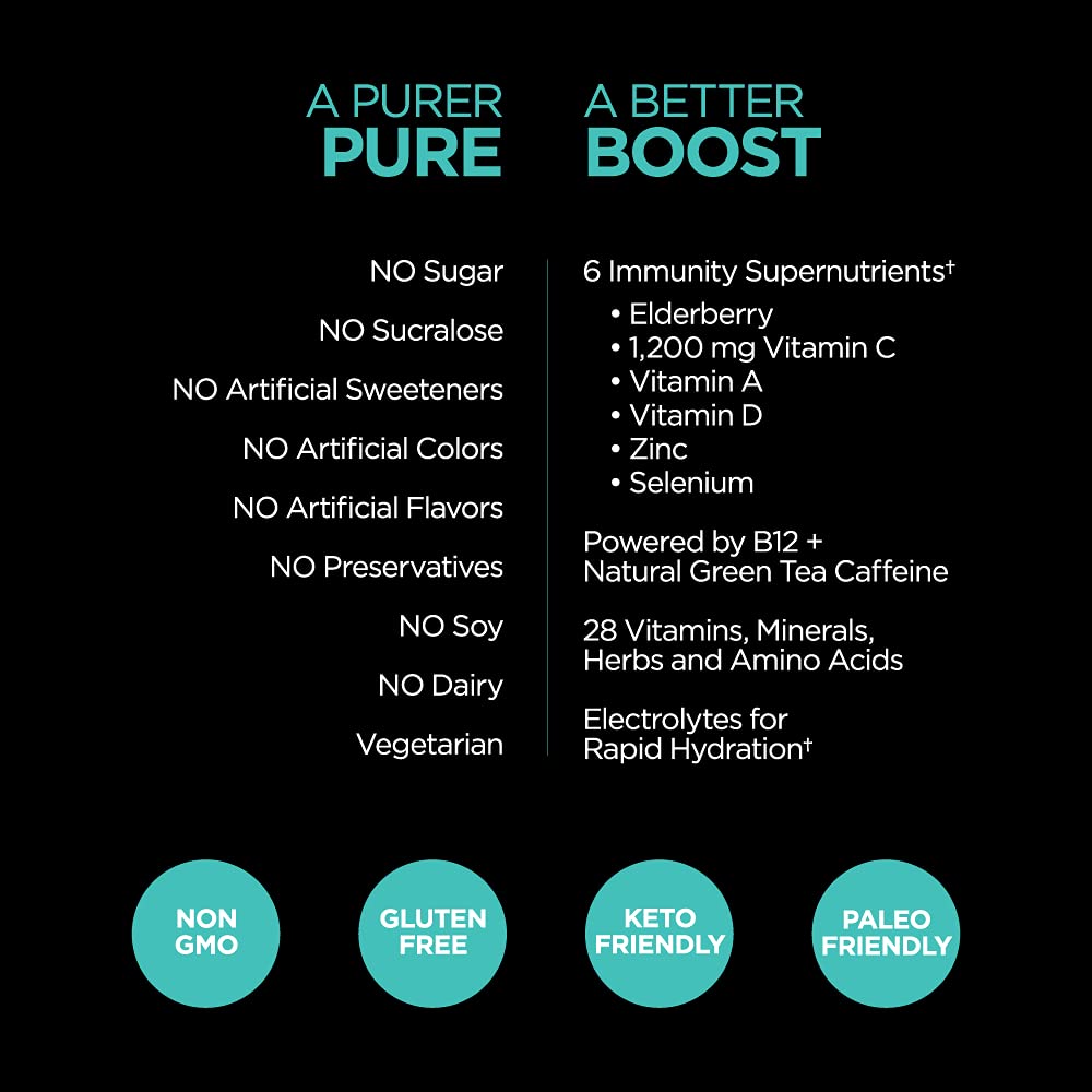 Active lifestyle scene with Pureboost Tropical Spark for daily energy and focus.