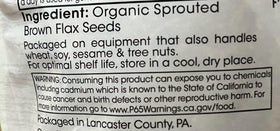 Ground Pure Living flax seeds mixed into pancake batter for nutrition.