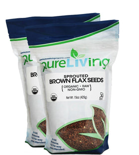 Pure Living sprouted flax sprinkled on oats or yogurt boosts crunch and protein.