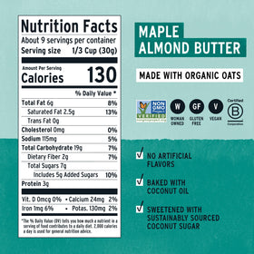 Purely Elizabeth 3-pack maple almond butter granola packaging