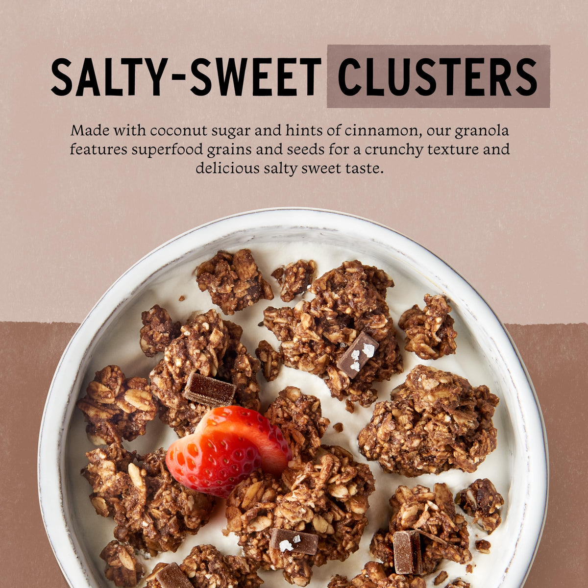 Purely Elizabeth Chocolate Peanut Butter granola bag, tasty with fruit
