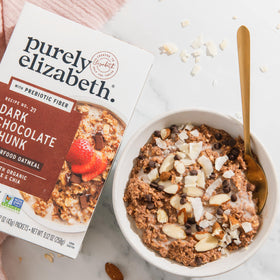 Purely Elizabeth Classic Cinnamon packaging highlights natural coconut sugar sweetness.
