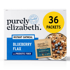 Purely Elizabeth Classic Cinnamon Oatmeal packaging for quick breakfast options.
