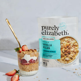 Purely Elizabeth label highlights grass-fed collagen and gluten-free certification