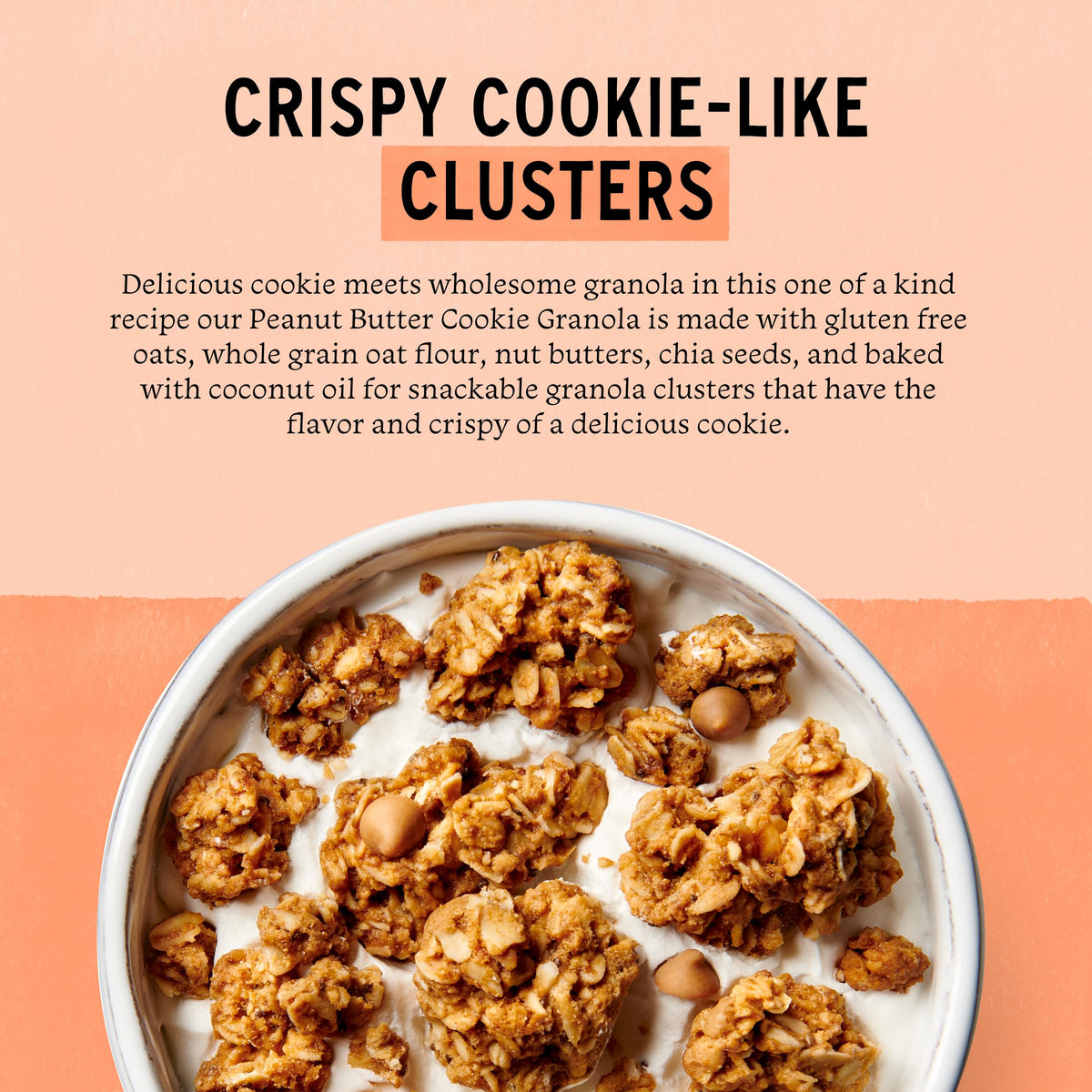 Gluten-free and non-GMO verified granola crafted with organic oats.
