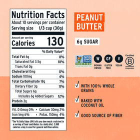 Three-pack Purely Elizabeth cookie granola peanut butter for home or travel.