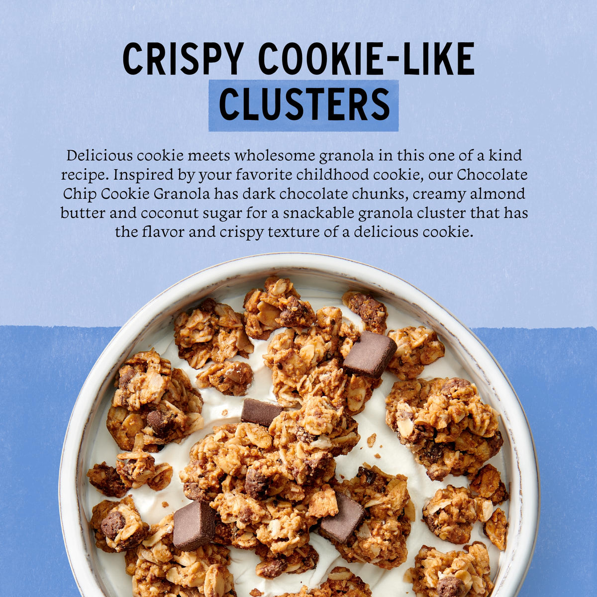 Purely Elizabeth granola served with milk evokes a cozy breakfast moment.