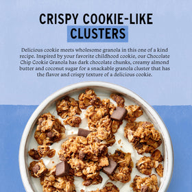 Purely Elizabeth granola served with milk evokes a cozy breakfast moment.