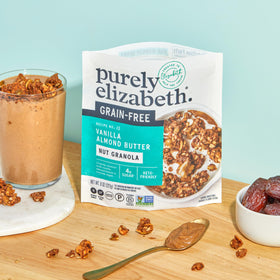 Purely Elizabeth gluten-free vegan non-GMO granola uses clean ingredients.