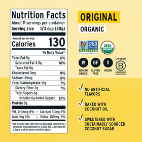 Purely Elizabeth gluten-free vegan non-GMO granola packaging communicates clean ingredients.