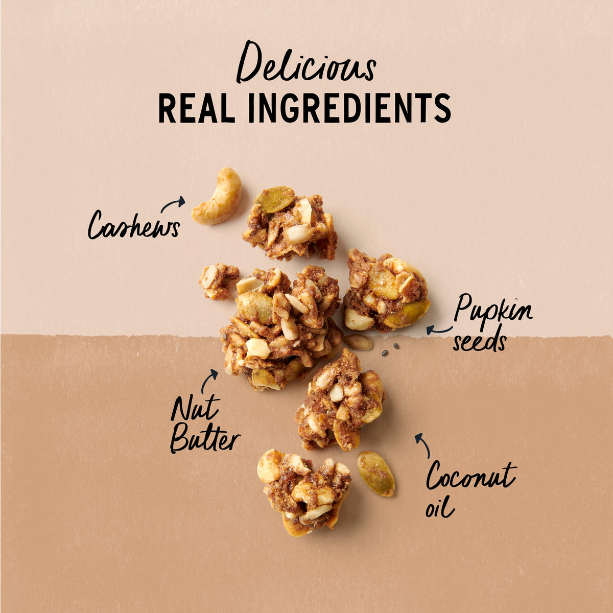 Purely Elizabeth grain-free granola ingredients with seeds for texture and protein