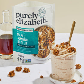 Purely Elizabeth granola over yogurt as crunchy topping