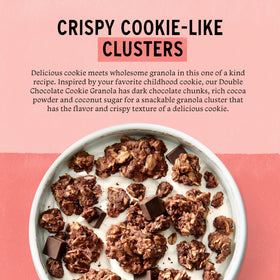 Organic oats, oat flour, and coconut flour blend highlights wholesome ingredients.