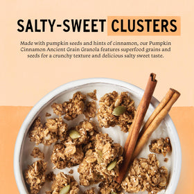 Purely Elizabeth Pumpkin Cinnamon granola crunch clusters for a satisfying bite