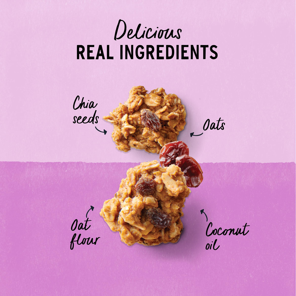 Purely Elizabeth raisins and almond butter closeup suggesting creamy sweetness