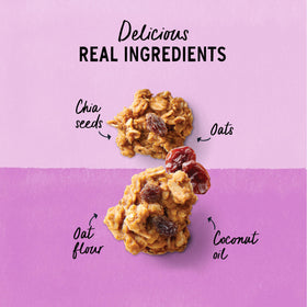 Purely Elizabeth raisins and almond butter closeup suggesting creamy sweetness