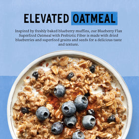 Purely Elizabeth superfood oats blend with quinoa and flax for a nutrient-dense morning.