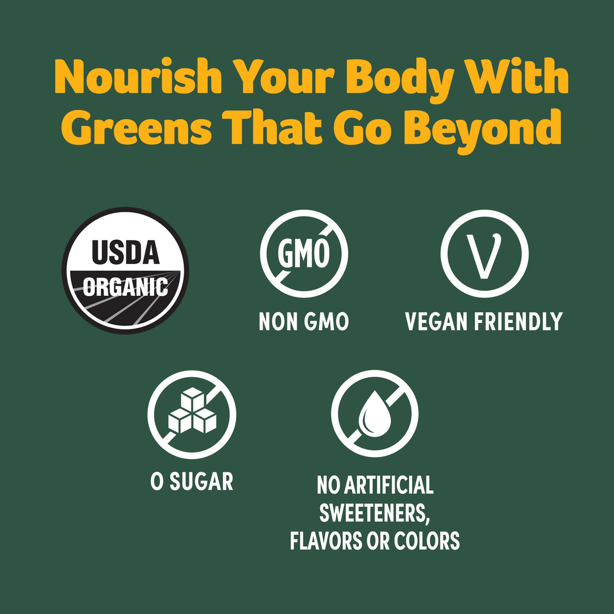 USDA Organic and vegan-friendly label signals clean ingredients.