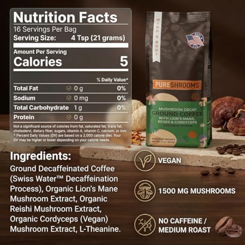 Lions Mane Reishi Cordyceps infographic on PureShrooms blend