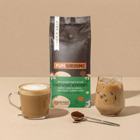 Pour-over setup with PureShrooms decaf for refined brew