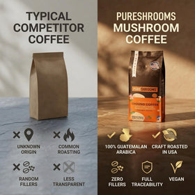 PureShrooms Mind & Body mushroom blend with cordyceps for sustained energy.