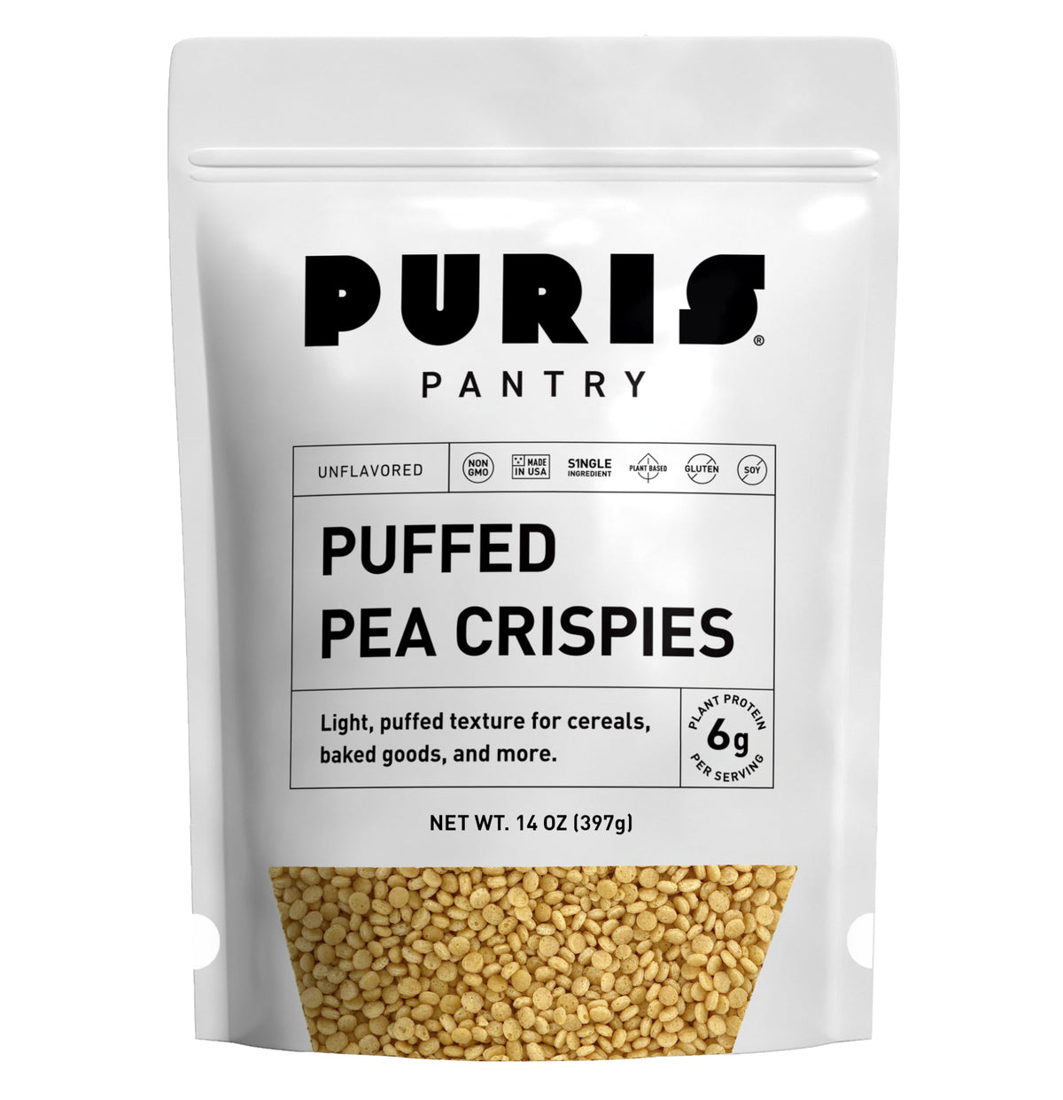 PURIS Puffed Pea Crispies for bars and clusters deliver light, protein-rich texture.
