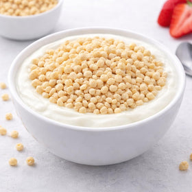 PURIS Puffed Pea Crispies nutrition panel highlights 6g protein per serving.