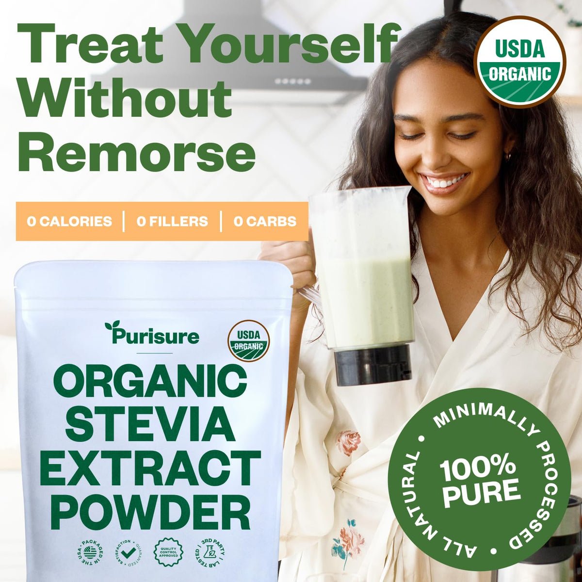 Purisure Stevia in Coffee Tea setup showing keto-friendly sweetness