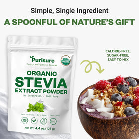 Purusure Stevia Powder for baking—high potency sweetness with no calories.