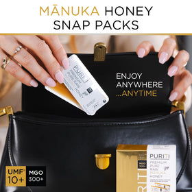 Medium-sweet Puriti honey with nutty notes enhances tea, smoothies, or yogurt