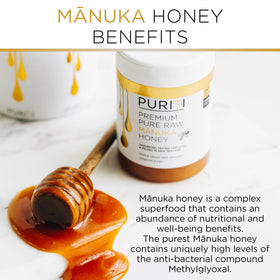PURITI New Zealand Manuka honey lozenges with natural minerals.