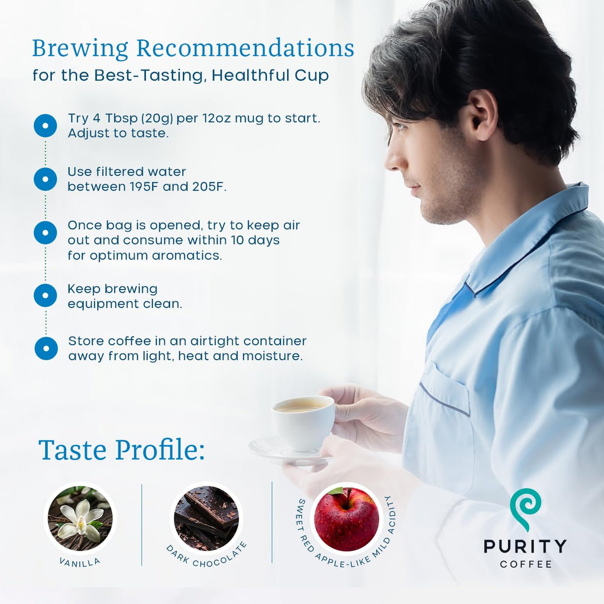 Purity Coffee CALM nitrogen-flushed bag preserving freshness and flavor