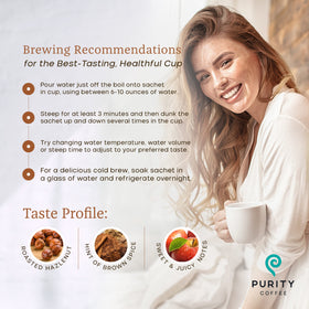 Freshly brewed cup of Purity Coffee PROTECT