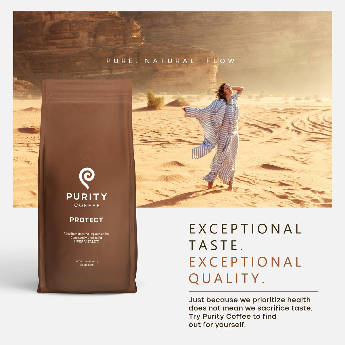 Purity Coffee PROTECT organic certifications and testing seals